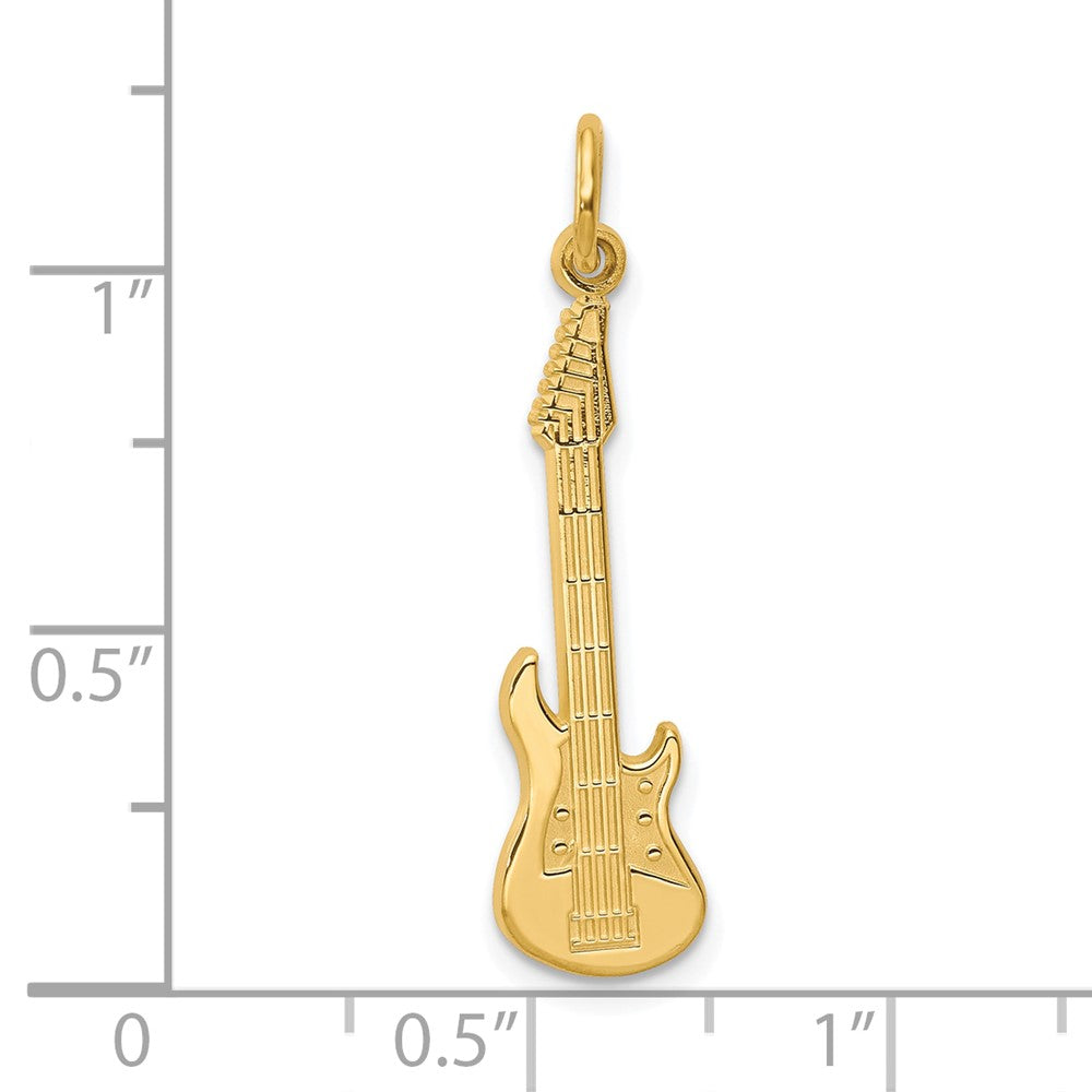 10k Yellow Gold 11 mm Guitar Charm (0.79 grams)