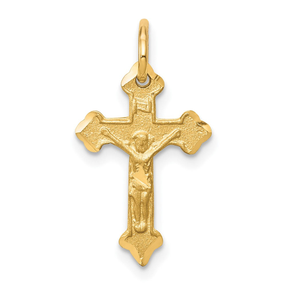 10k Yellow Gold 12 mm Jesus Crucifix Charm (0.71 grams)