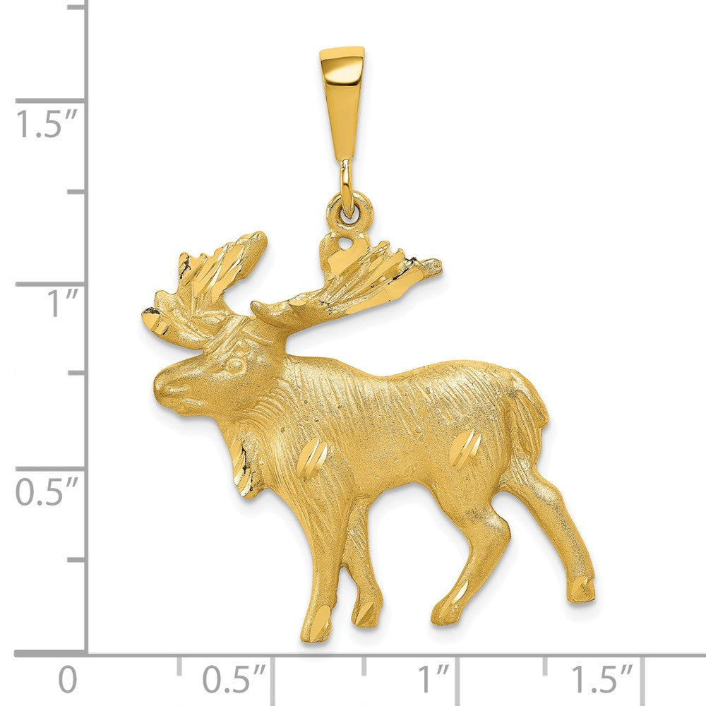 10k Yellow Gold 23 mm Moose Charm (4.17 grams)