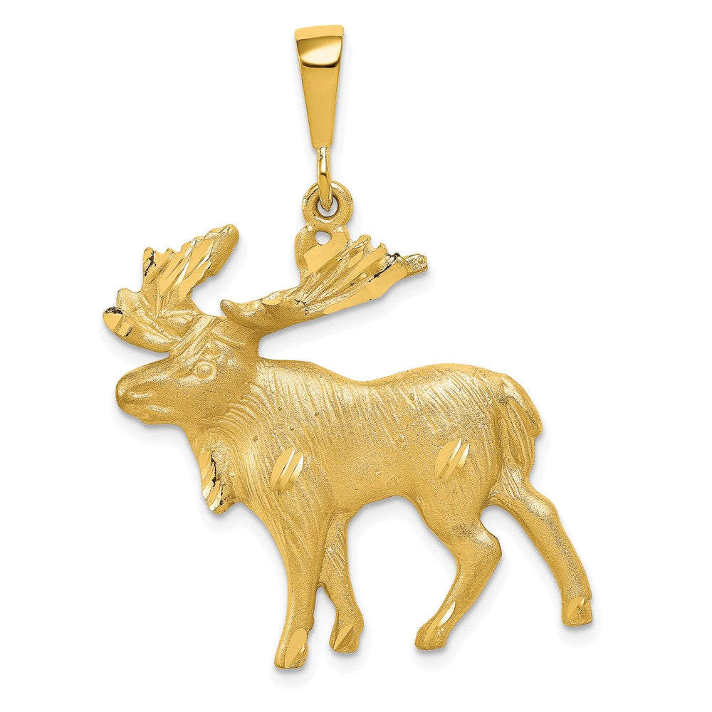 10k Yellow Gold 23 mm Moose Charm (4.17 grams)