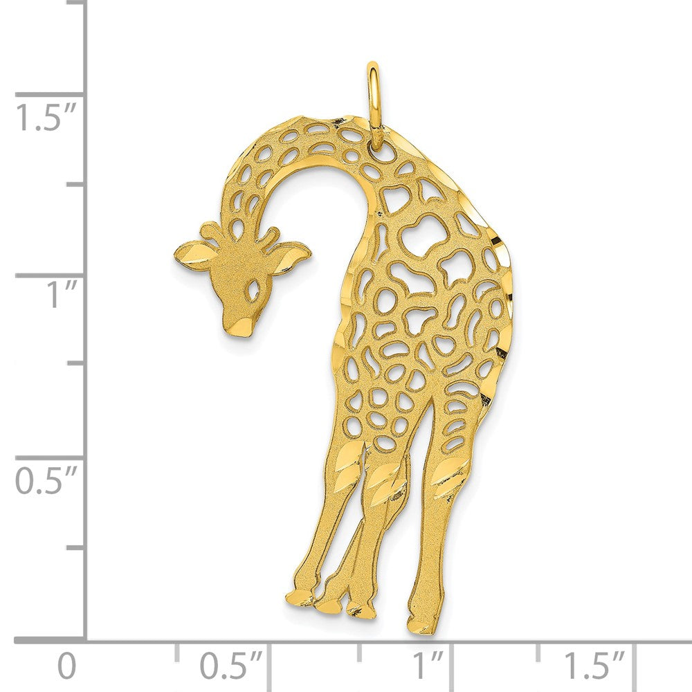 10k Yellow Gold 23 mm Giraffe Charm (2.02 grams)