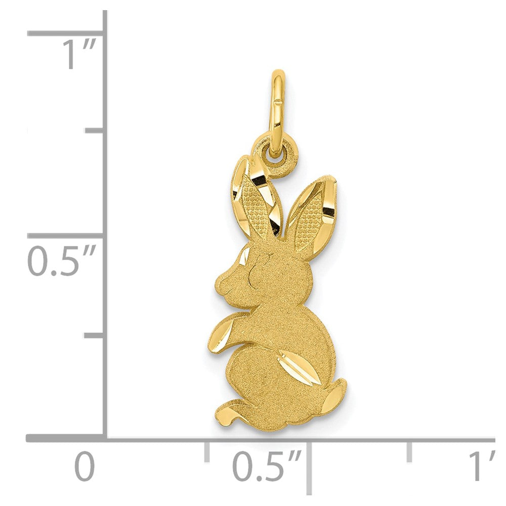 10k Yellow Gold 9 mm Baby Bunny Charm (0.9 grams)