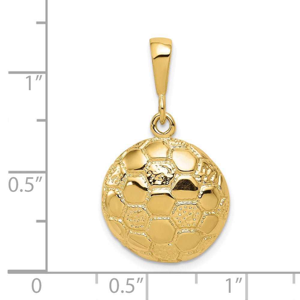 10k Yellow Gold 16 mm Soccer Ball Charm (2.69 grams)