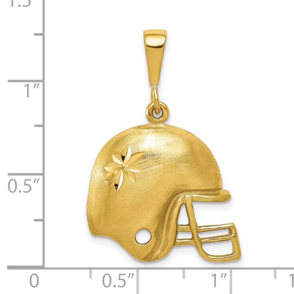 10k Yellow Gold 21 mm Football Helmet Charm (2.22 grams)