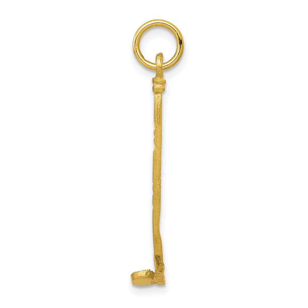 10k Yellow Gold 11 mm Hockey Stick Charm (0.84 grams)