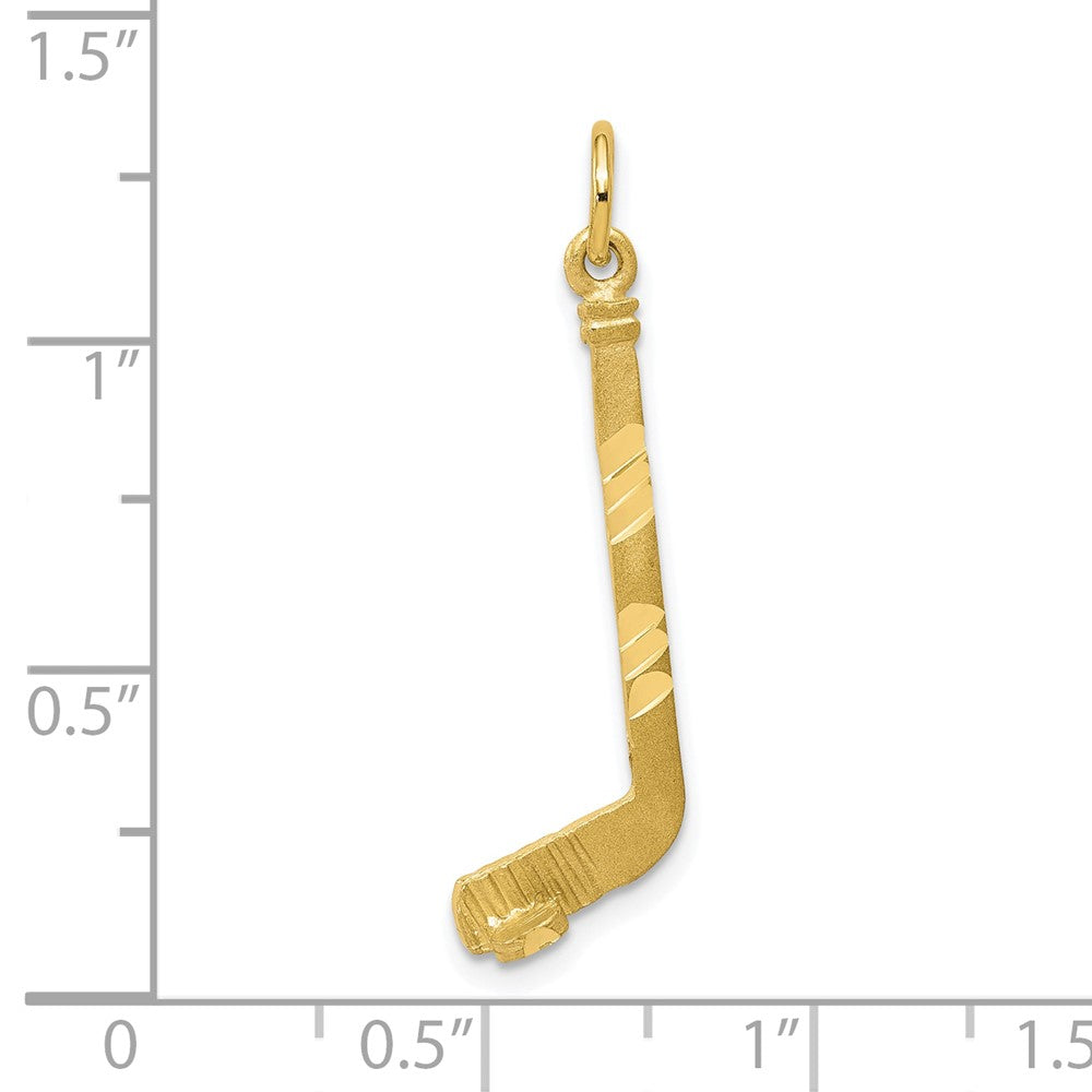 10k Yellow Gold 11 mm Hockey Stick Charm (0.84 grams)