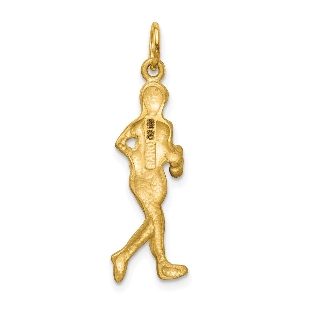 10k Yellow Gold 11 mm Solid Runner Charm (1.27 grams)