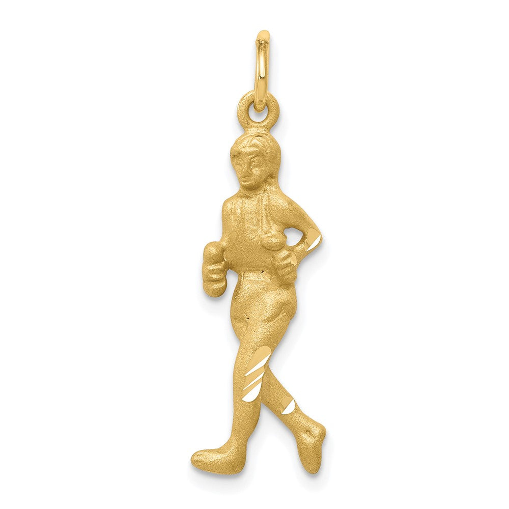 10k Yellow Gold 11 mm Solid Runner Charm (1.27 grams)