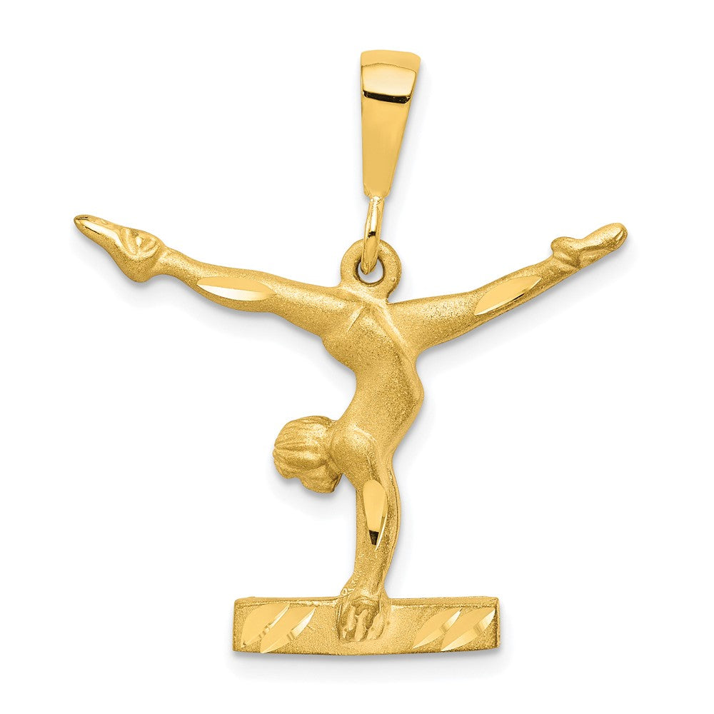 10k Yellow Gold 26 mm Solid Gymnast Charm (2.19 grams)