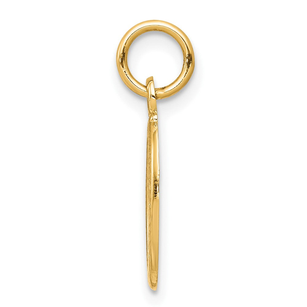 10k Yellow Gold 9 mm Solid Satin Polished St. Christopher Pendant (0.66 grams)