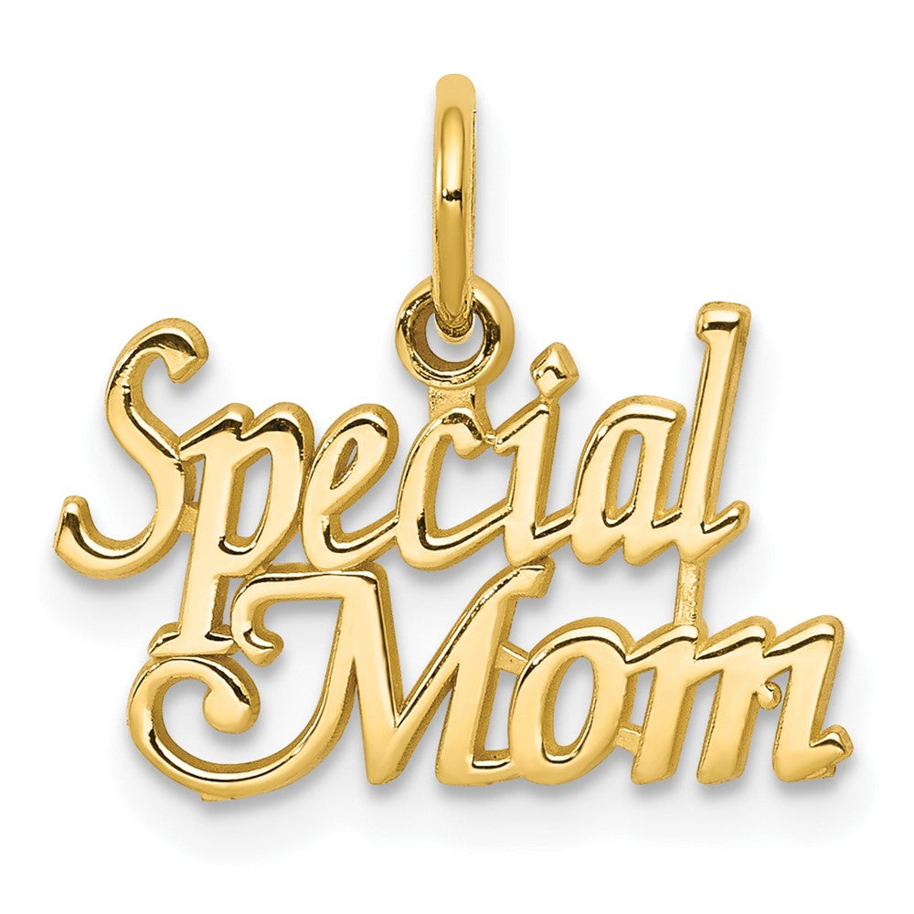 10k Yellow Gold 21 mm SPECIAL MOM Charm (0.54 grams)