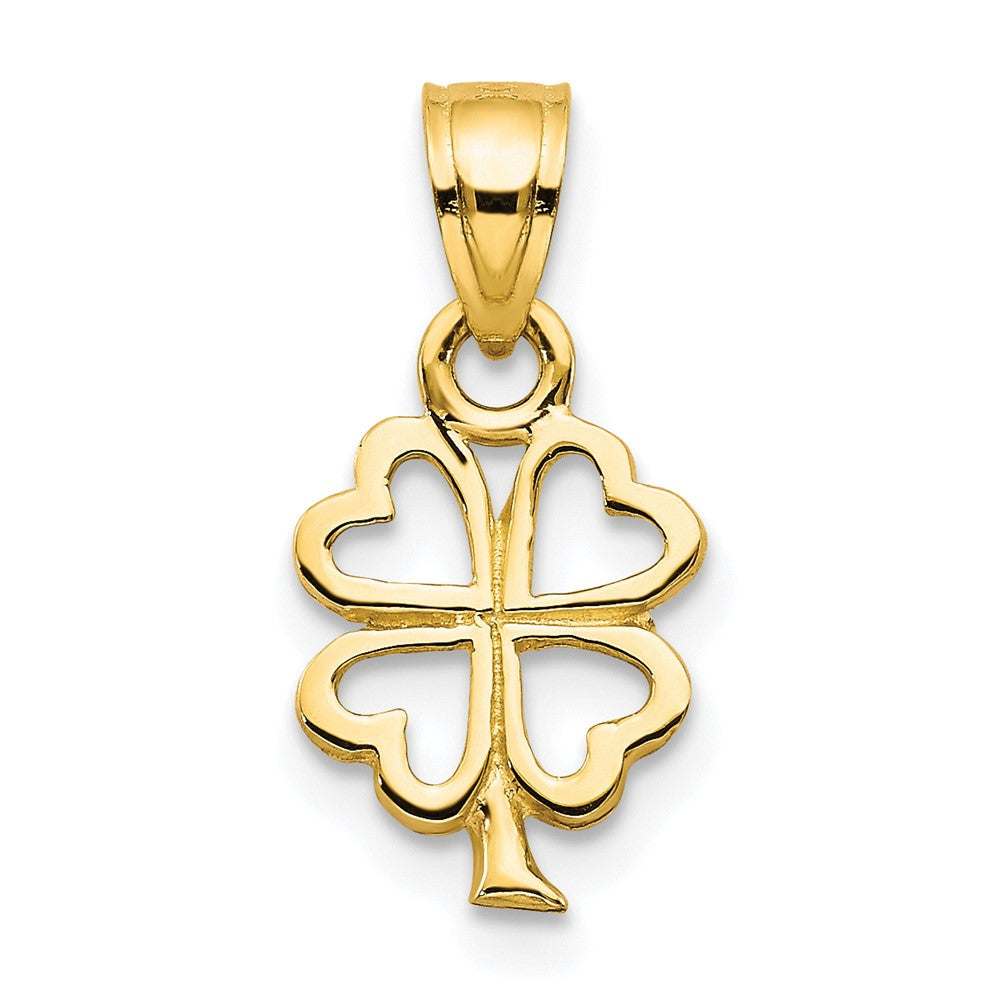 10k Yellow Gold 16 mm Four Leaf Clover Charm (0.42 grams)