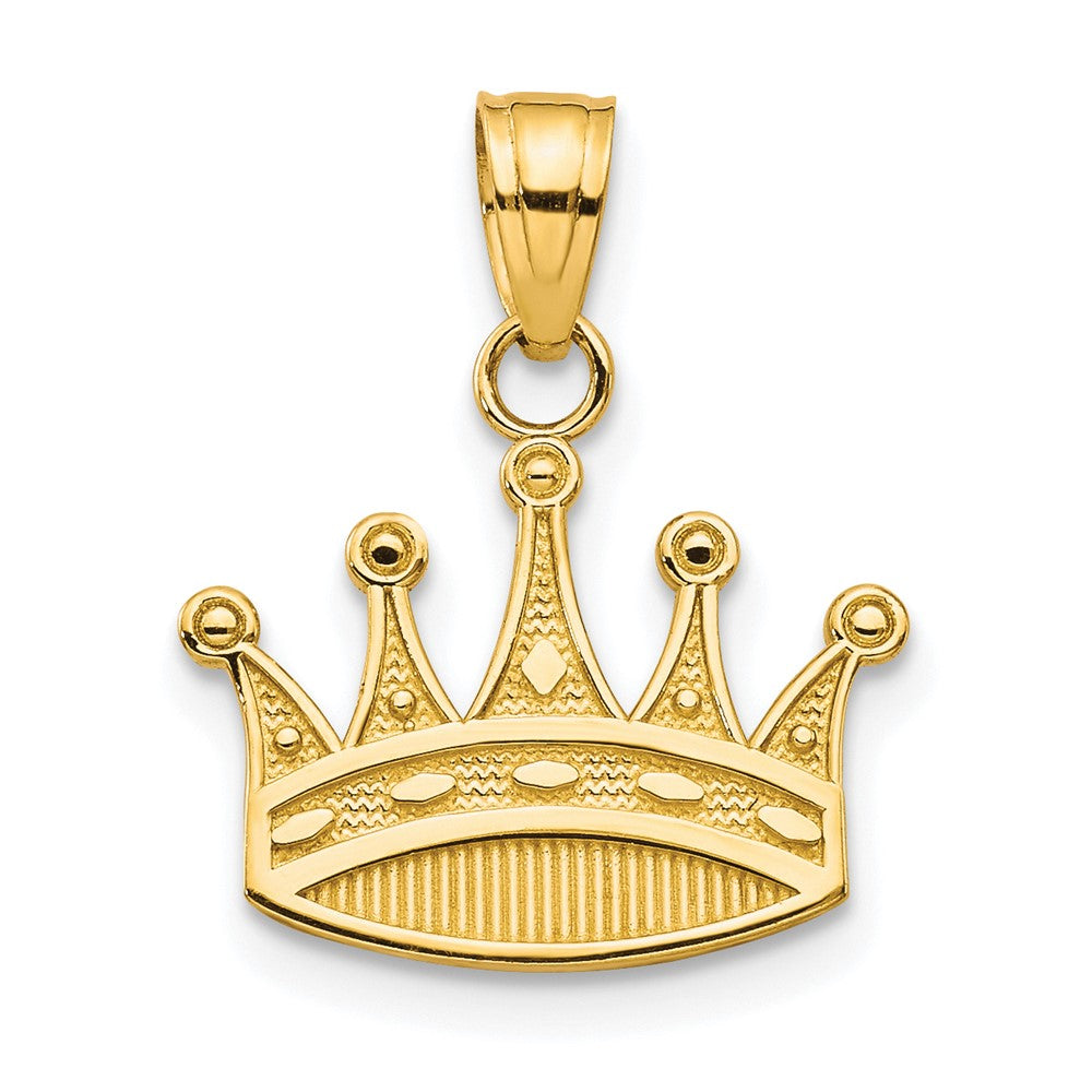 10k Yellow Gold 18 mm Crown Charm (0.71 grams)