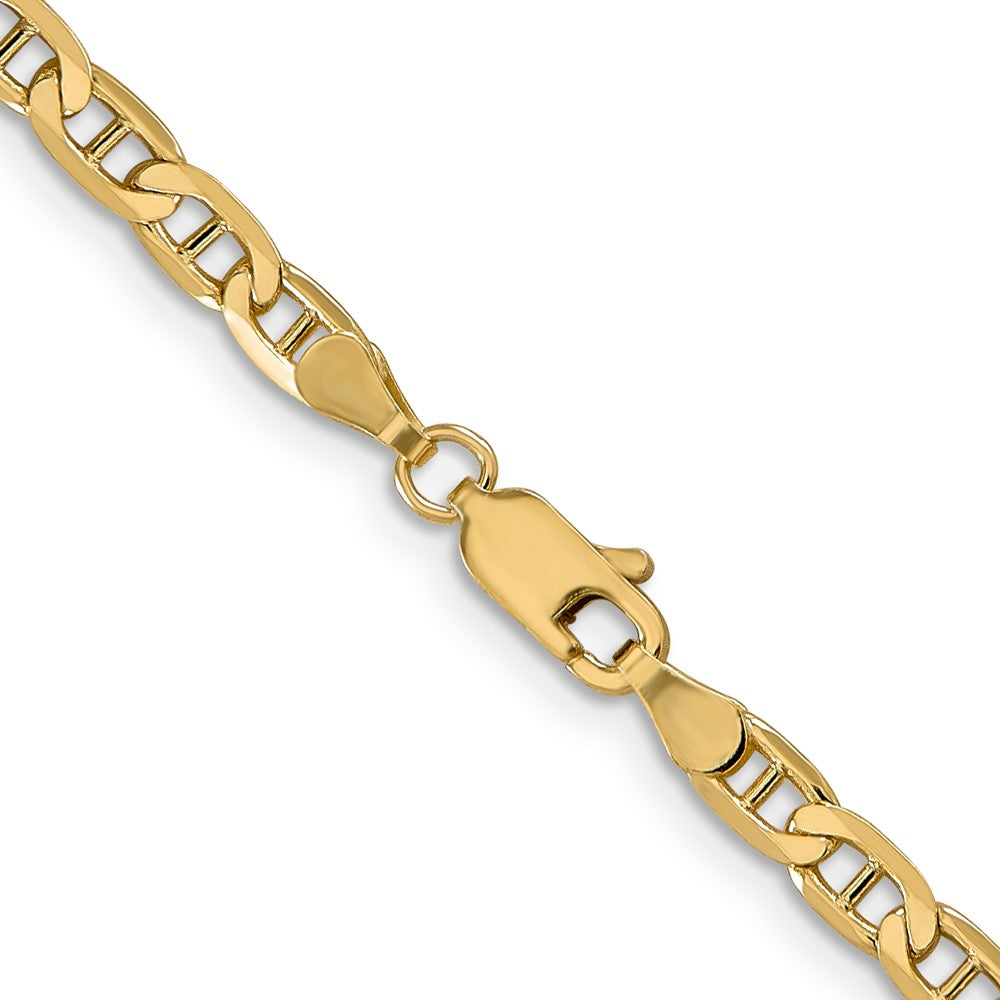 10k Yellow Gold 3.75 mm Concave Anchor Chain