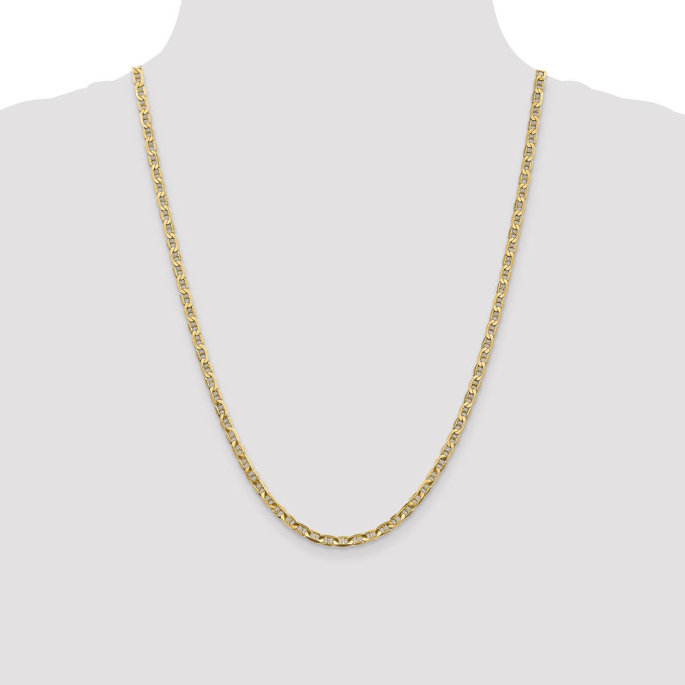10k Yellow Gold 3.75 mm Concave Anchor Chain