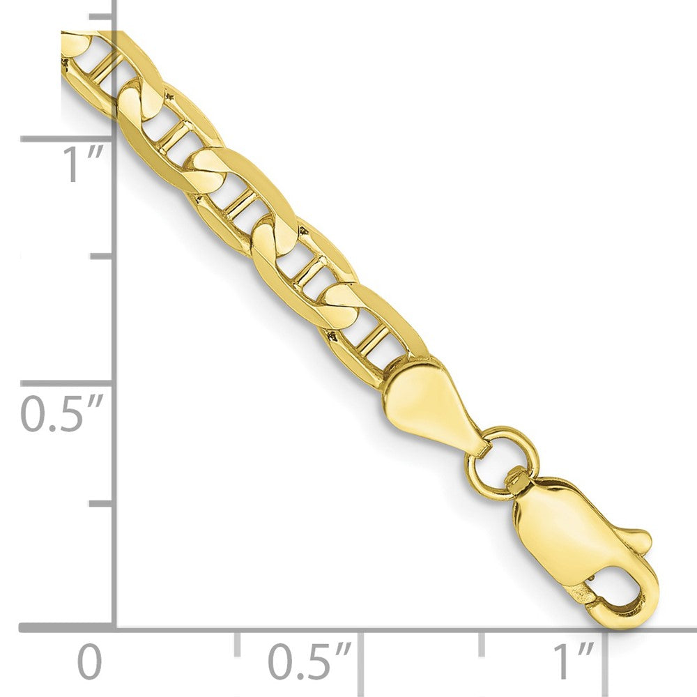 10k Yellow Gold 3.75 mm Concave Anchor Bracelet (3.75 grams)