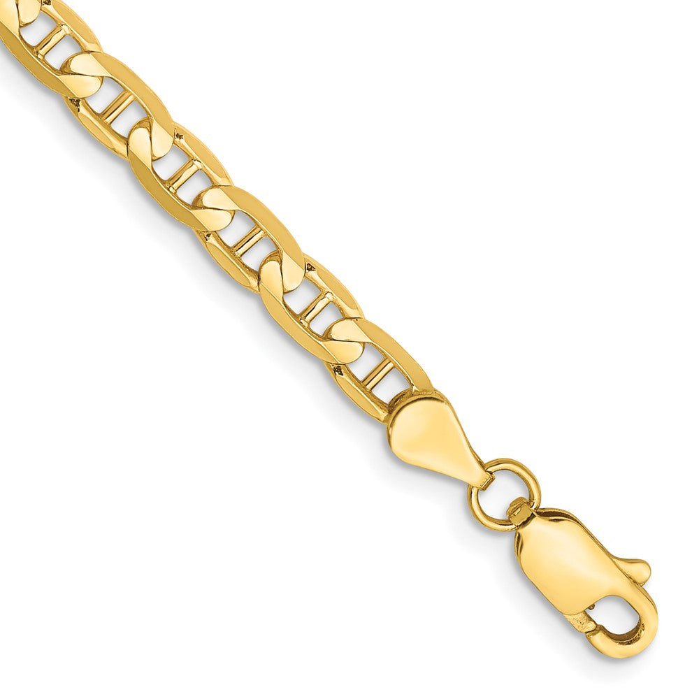 10k Yellow Gold 3.75 mm Concave Anchor Bracelet (3.75 grams)