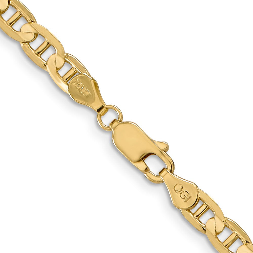 10k Yellow Gold 4.5 mm Concave Anchor Chain