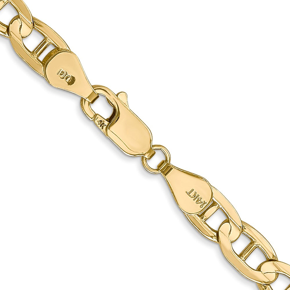 10k Yellow Gold 5.25 mm Concave Anchor Chain