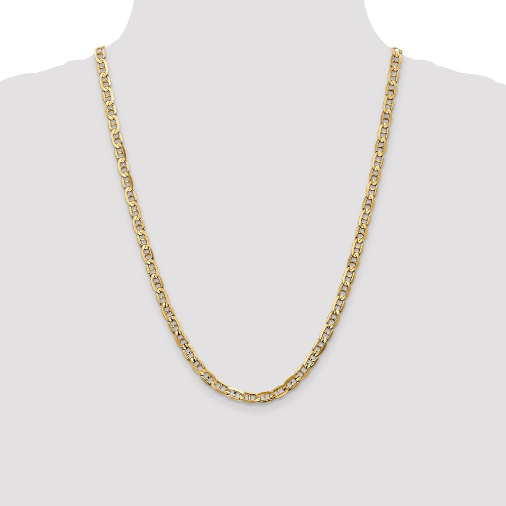 10k Yellow Gold 5.25 mm Concave Anchor Chain