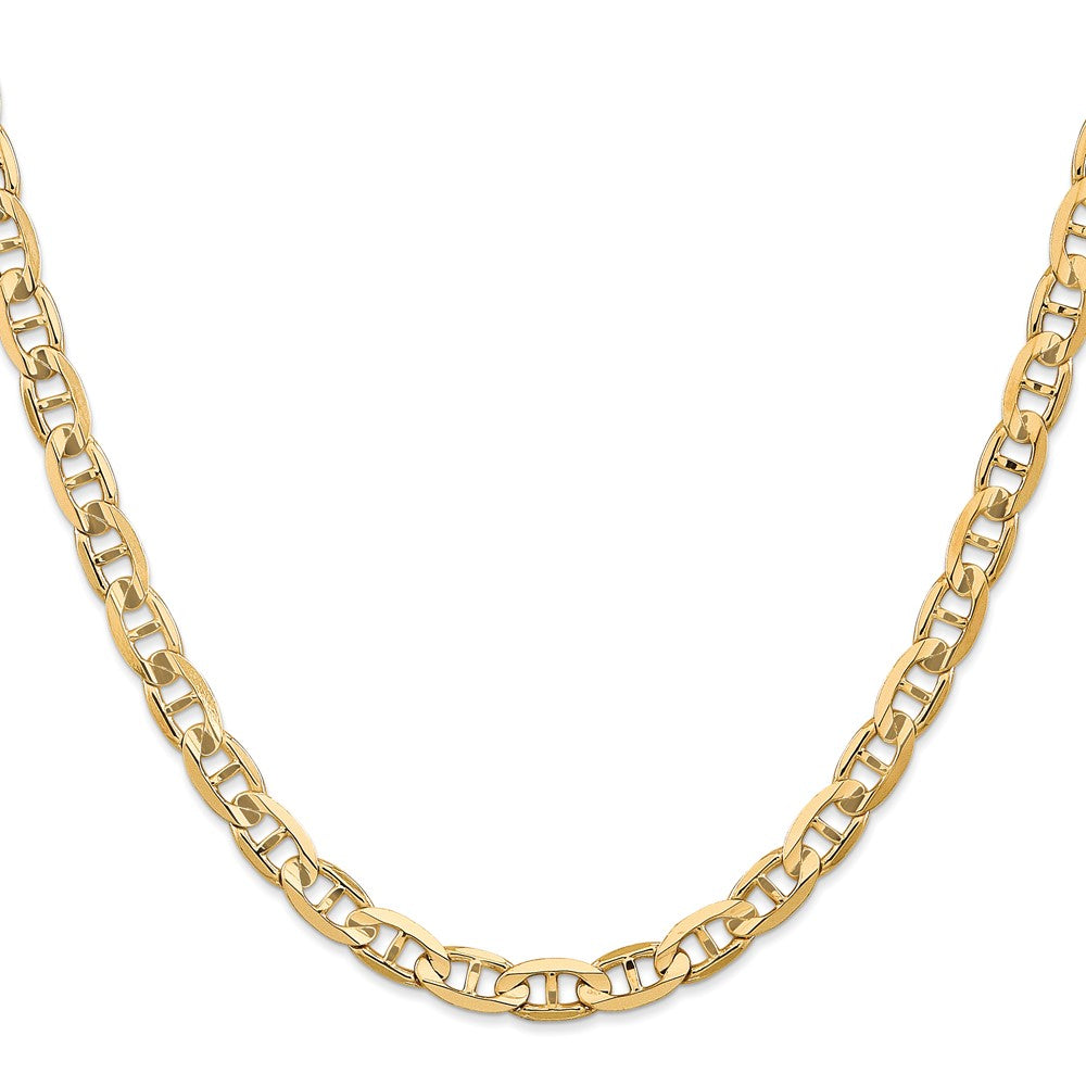 10k Yellow Gold 6.25 mm Concave Anchor Chain