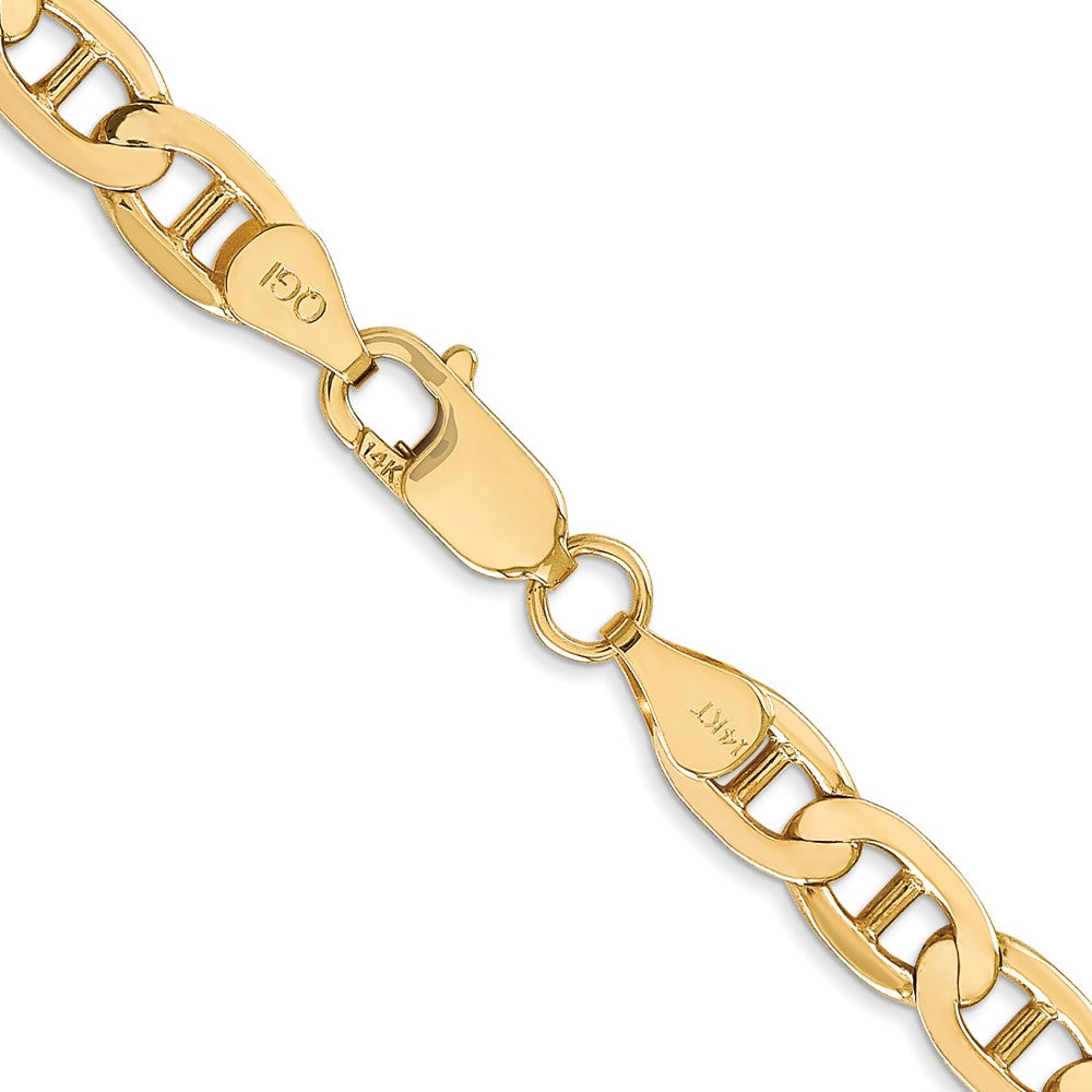 10k Yellow Gold 6.25 mm Concave Anchor Chain