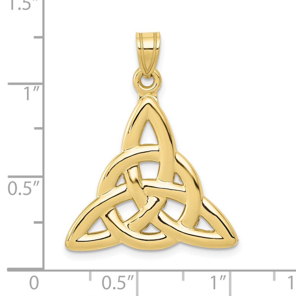 10k Yellow Gold 22 mm Polished Trinity Pendant (2.11 grams)