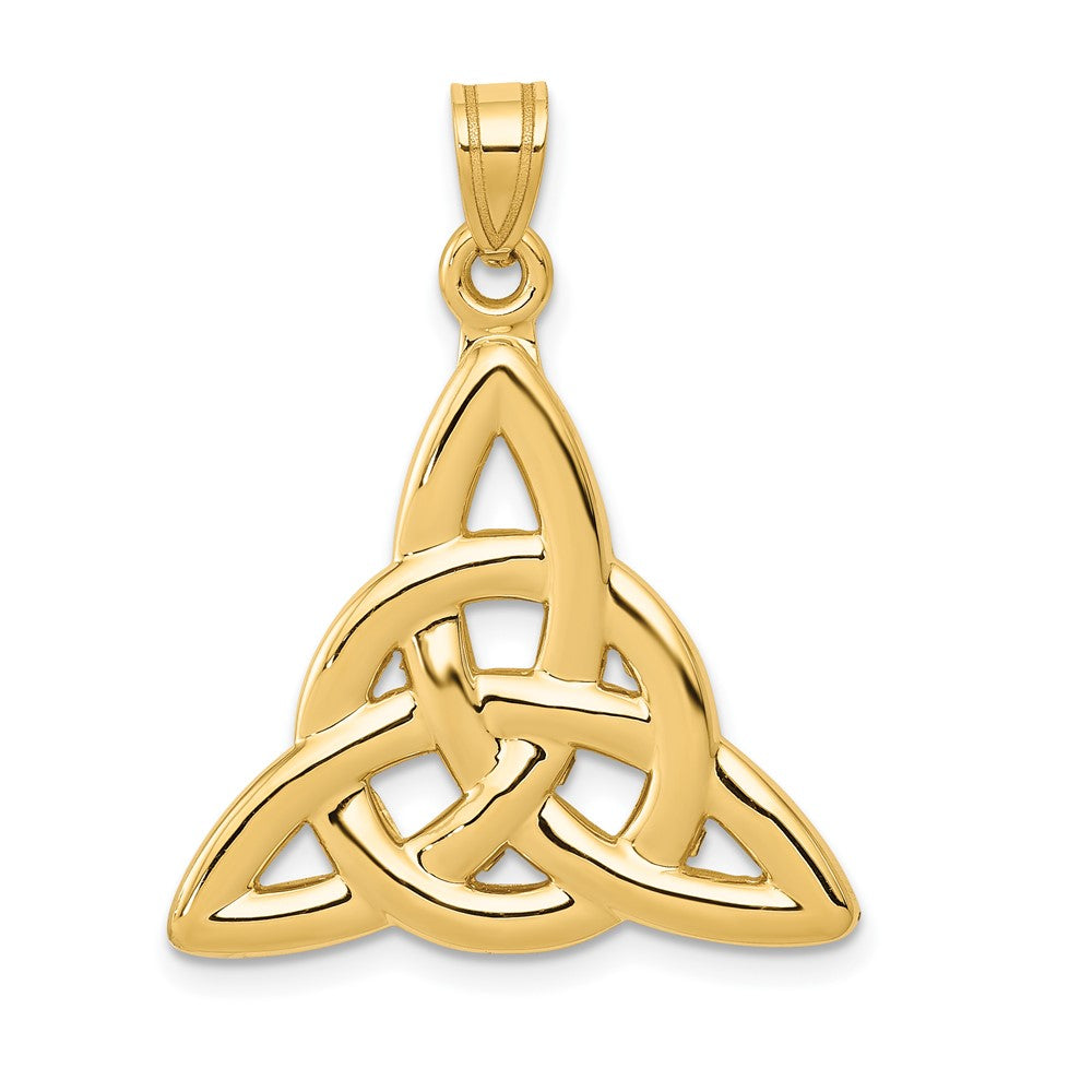 10k Yellow Gold 22 mm Polished Trinity Pendant (2.11 grams)