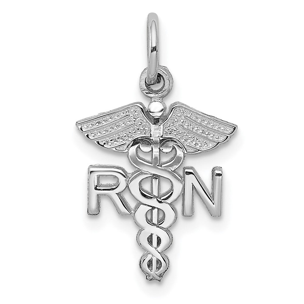 10k White Gold 12 mm RN Charm (0.66 grams)