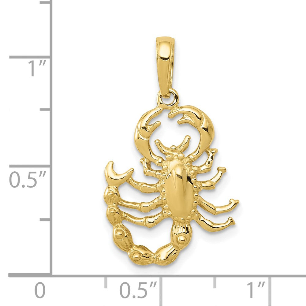 10k Yellow Gold 16 mm Scorpion Pendant (1.49 grams)