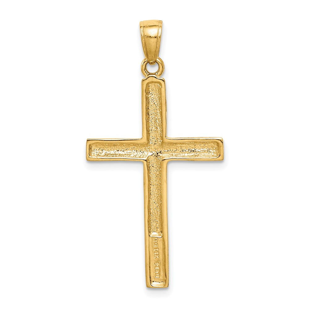 10k Yellow Gold 19 mm Polished Cross Pendant (2.14 grams)