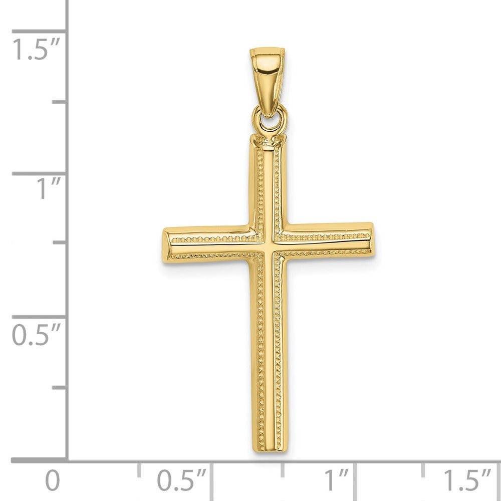 10k Yellow Gold 19 mm Polished Cross Pendant (2.14 grams)