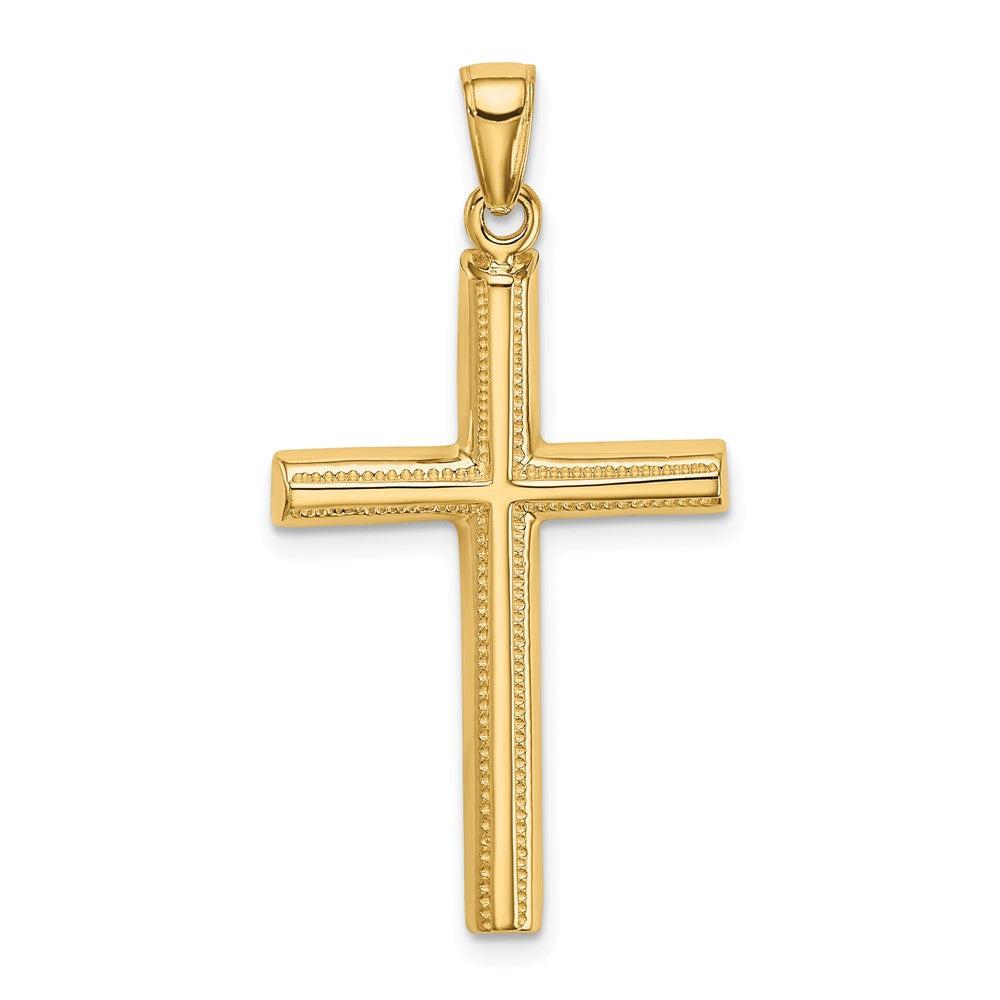 10k Yellow Gold 19 mm Polished Cross Pendant (2.14 grams)