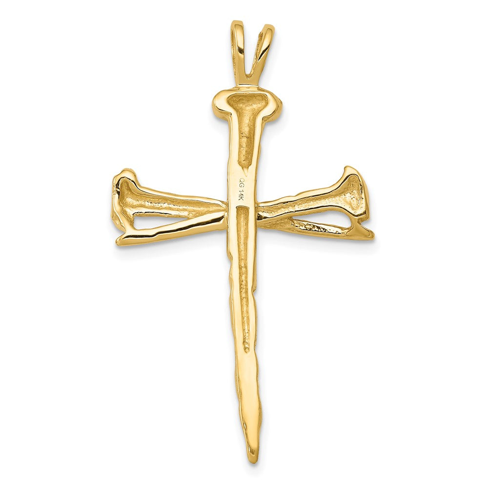 10k Yellow Gold 25 mm Polished Cross Charm (3.3 grams)