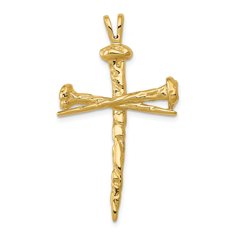 10k Yellow Gold 25 mm Polished Cross Charm (3.3 grams)