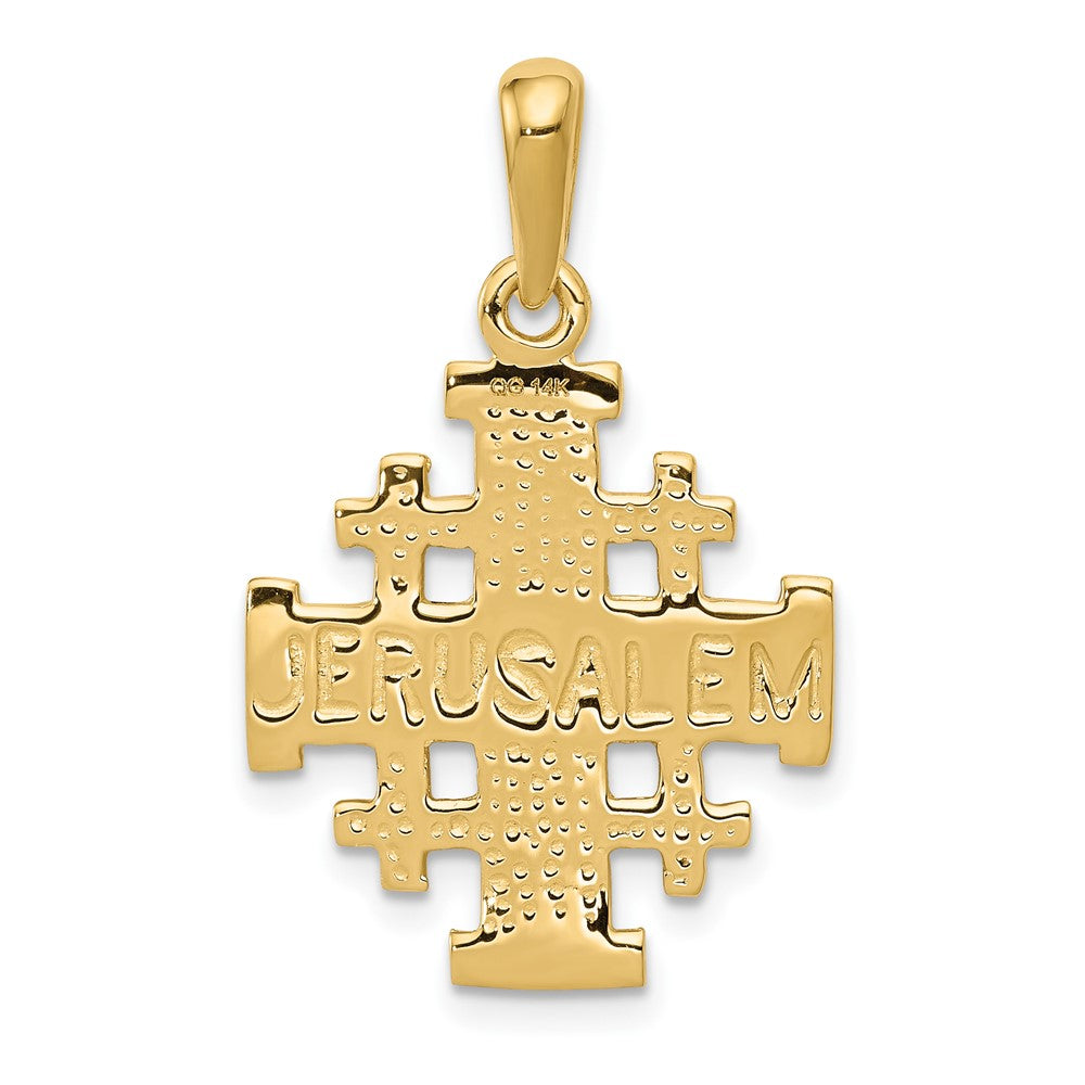 10k Yellow Gold 24 mm Jerusalem Cross Pendant (2.05 grams)