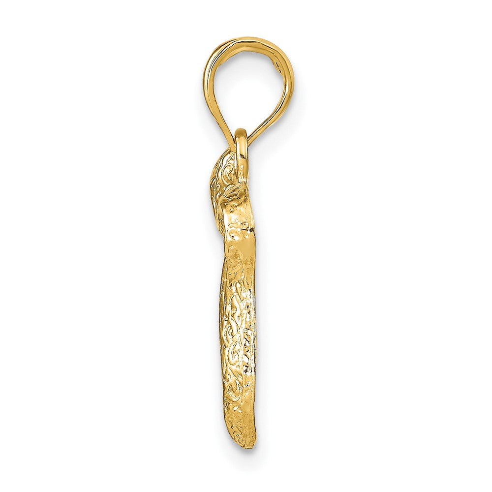 10k Yellow Gold 16.5 mm Chai Pendant (1.36 grams)