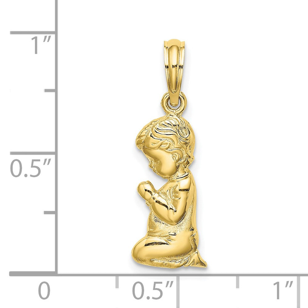 10k Yellow Gold 8.4 mm Praying Boy Charm (1.06 grams)