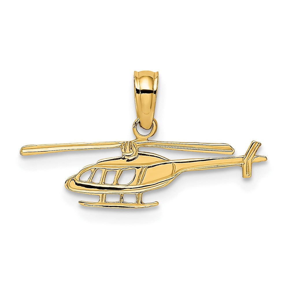 10k Yellow Gold 21.75 mm Helicopter Charm (0.45 grams)