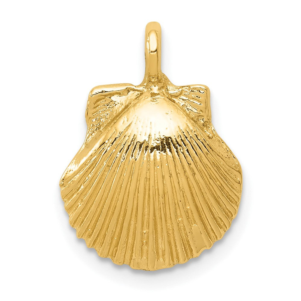 10k Yellow Gold 12 mm Seashell Pendant (1.14 grams)