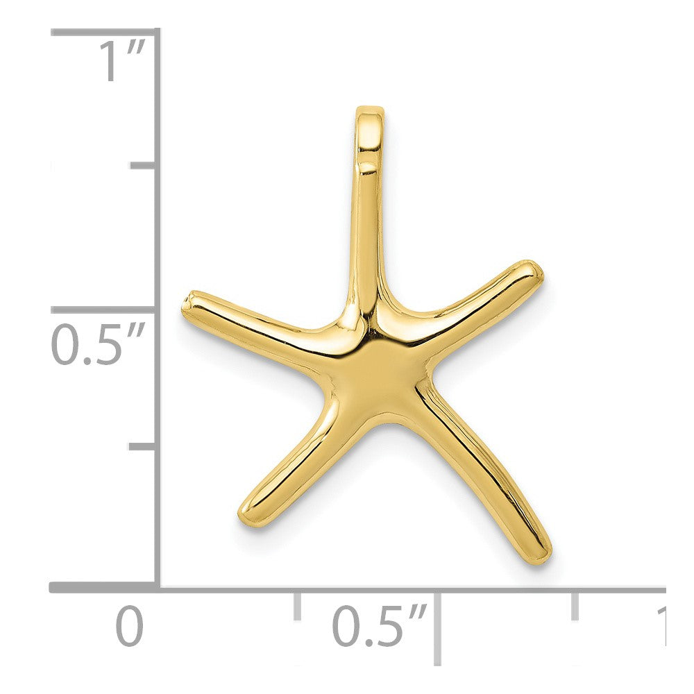 10k Yellow Gold 17 mm Dancing Starfish Charm (0.72 grams)