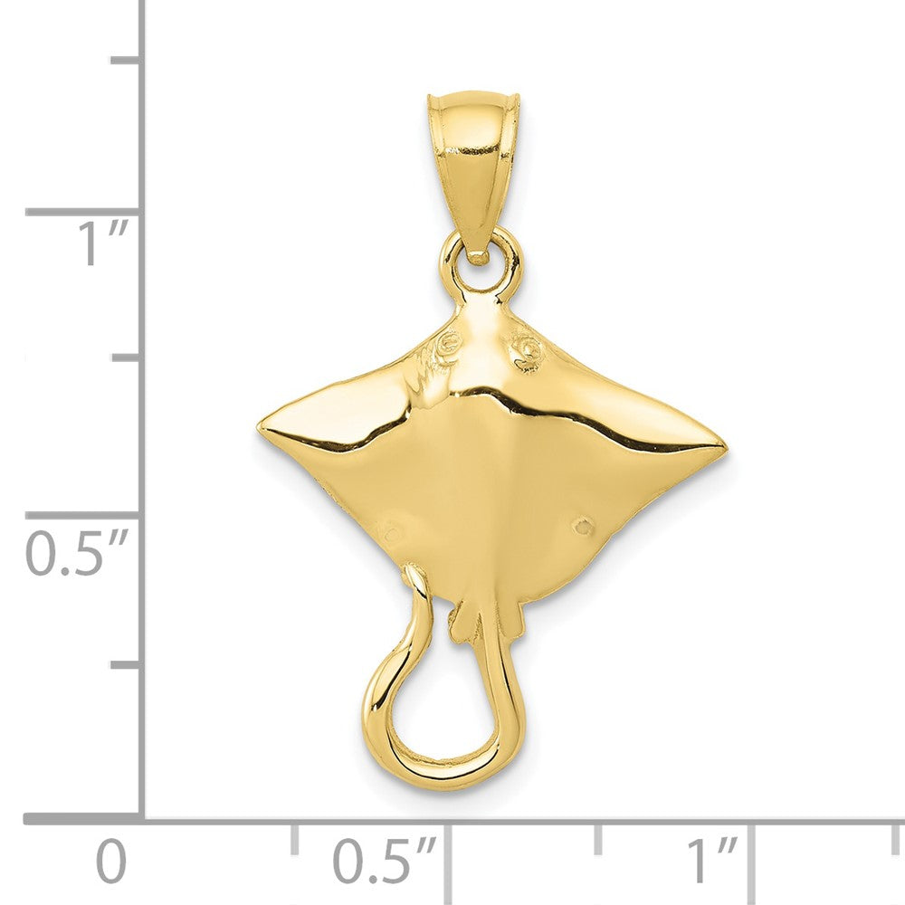 10k Yellow Gold 18 mm Stingray Pendant (1.19 grams)