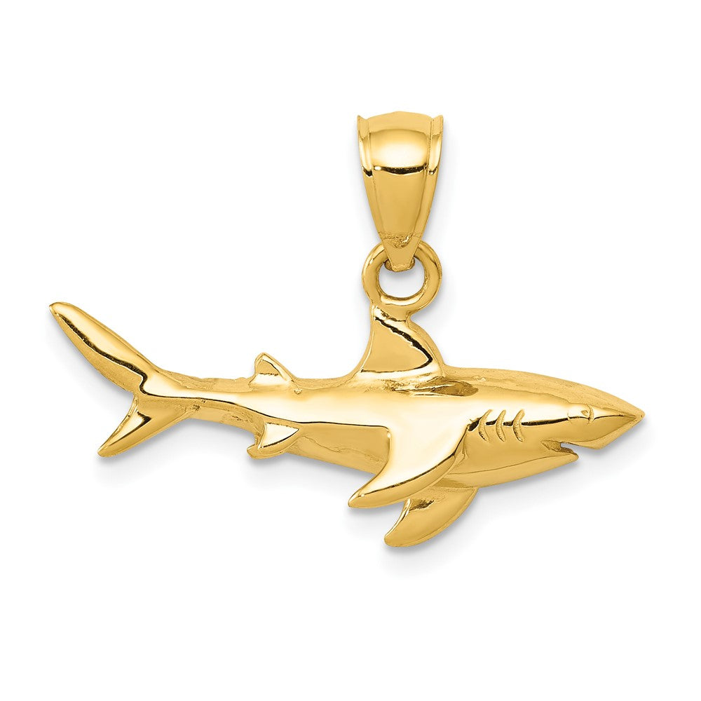 10k Yellow Gold 24 mm Shark Pendant (1.27 grams)