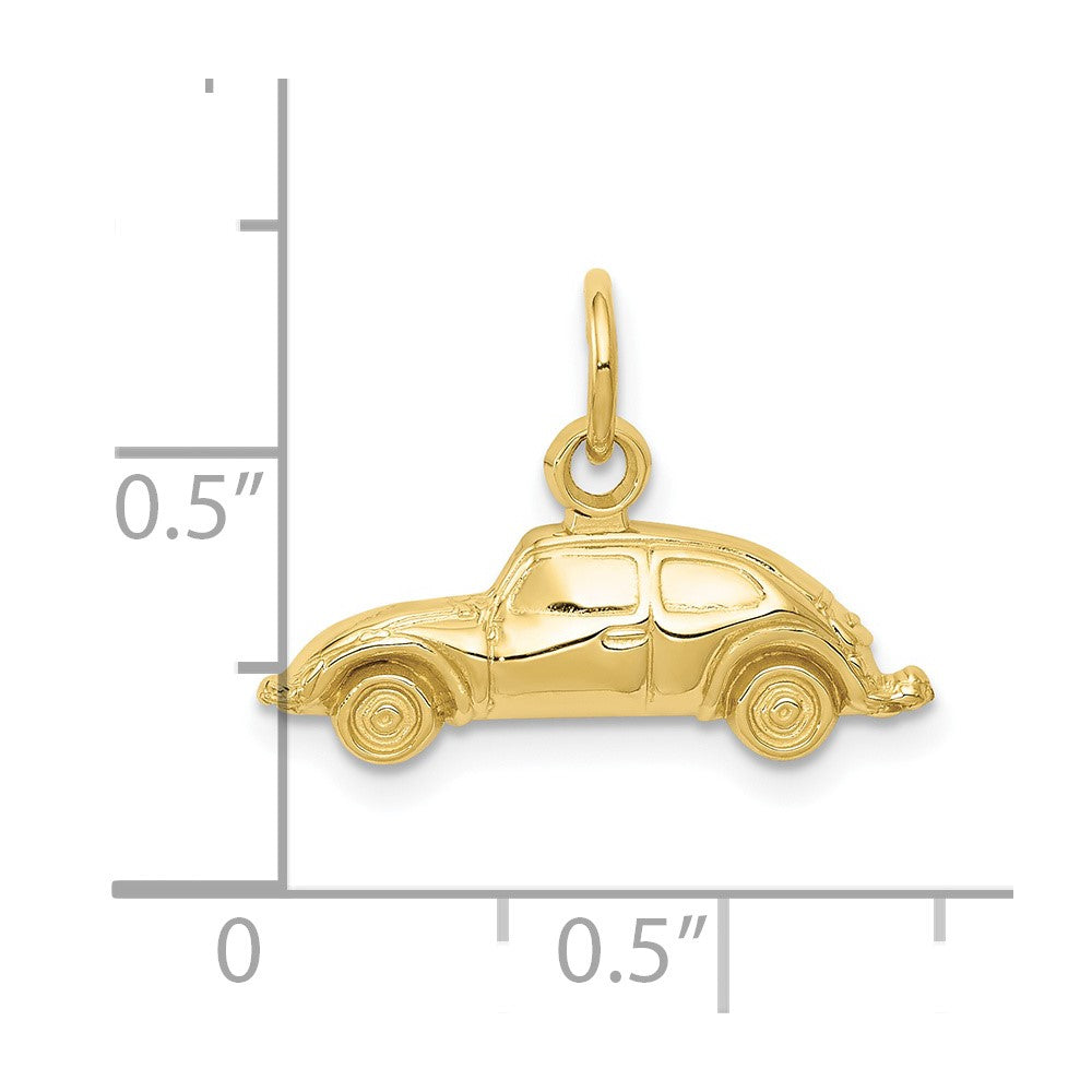 10k Yellow Gold 20 mm Car Charm (0.71 grams)