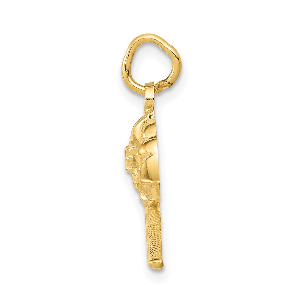 10k Yellow Gold 21 mm Fire Department Charm (0.95 grams)