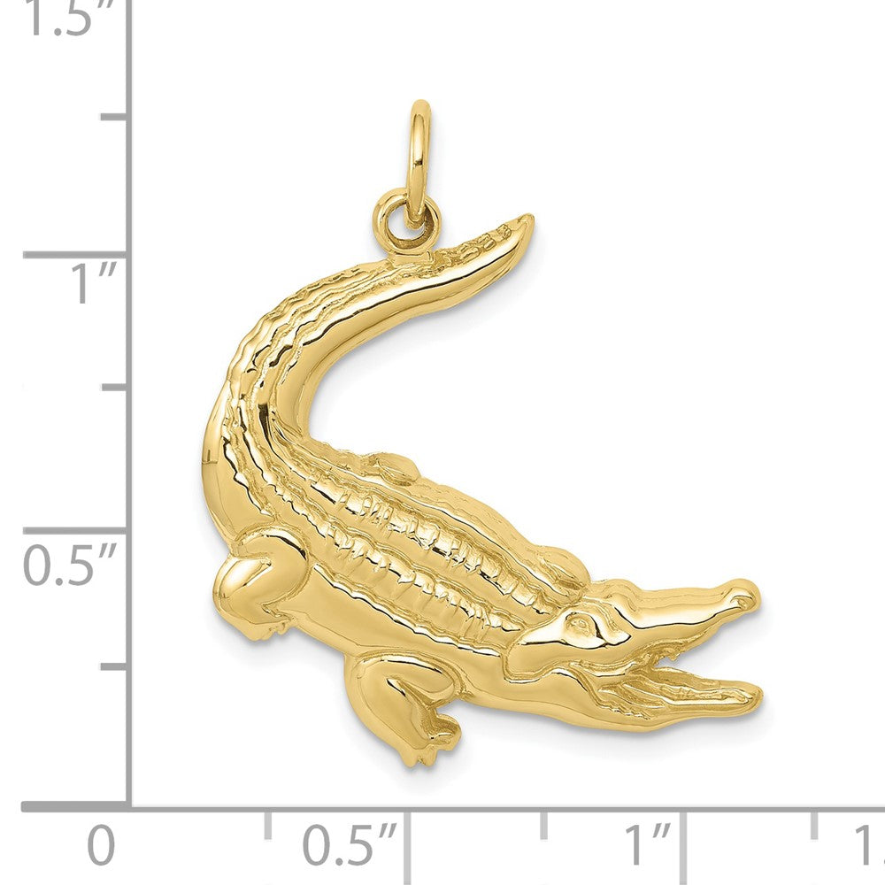 10k Yellow Gold 23 mm Alligator Charm (1.97 grams)