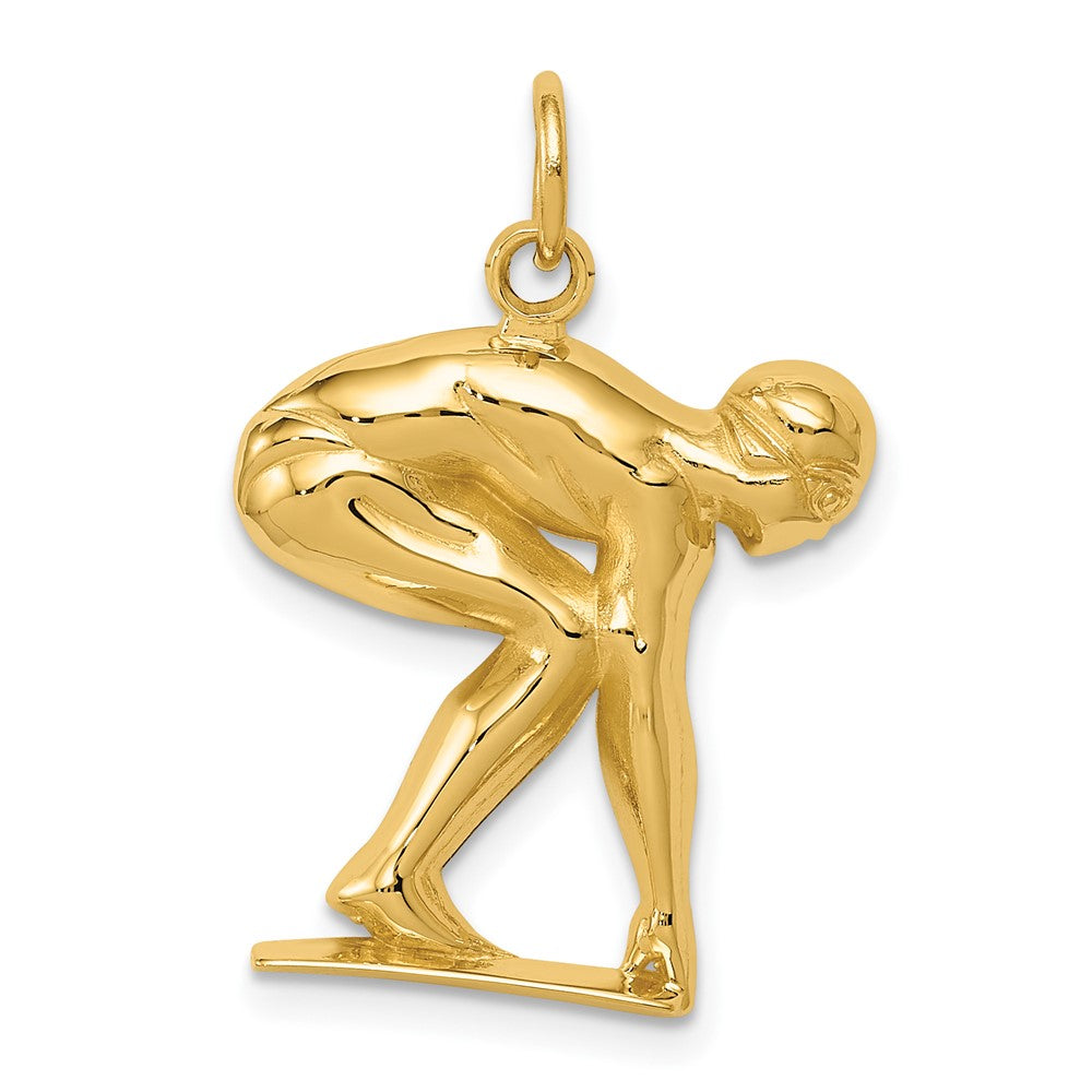 10k Yellow Gold 18 mm r/diver Charm (1.23 grams)