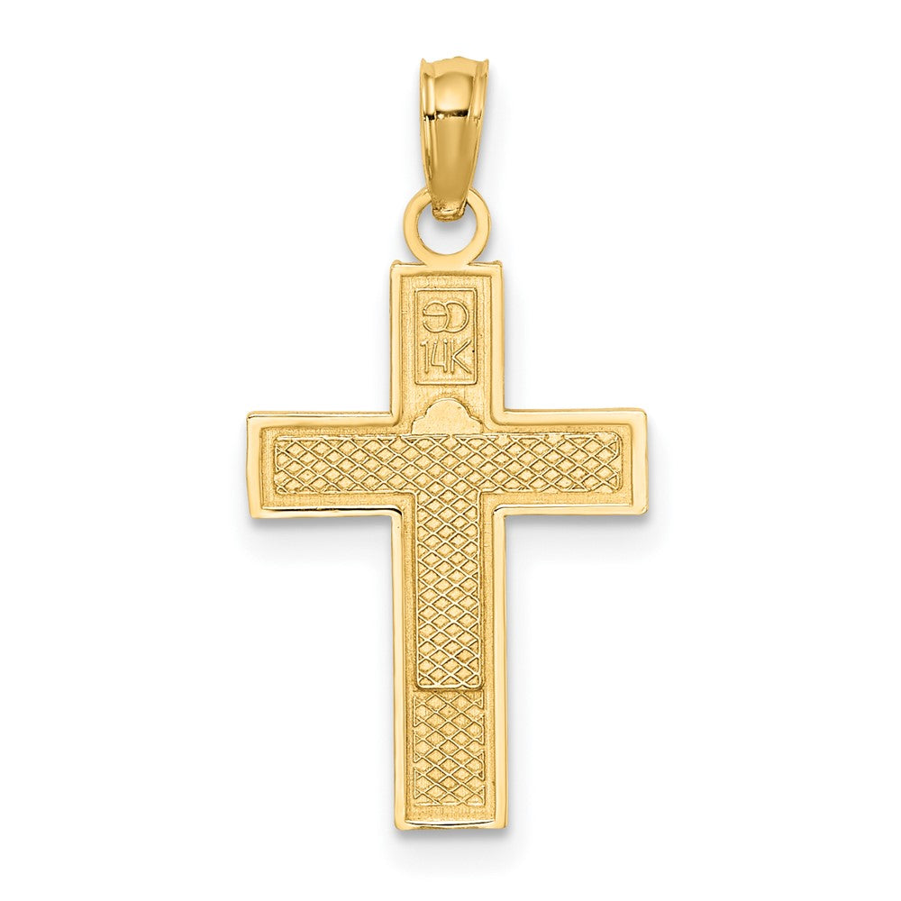 10k Yellow Gold 12.52 mm RN Caduceus Cross Charm (0.7 grams)