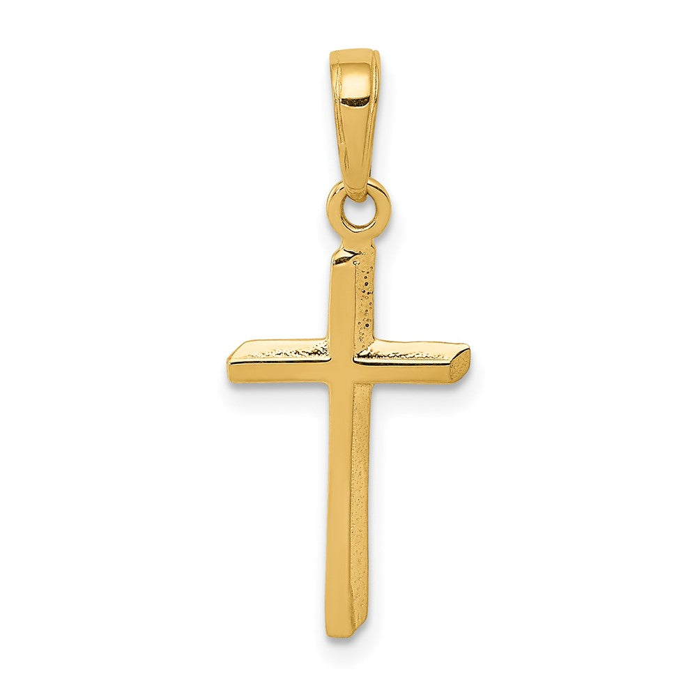 10k Yellow Gold 12 mm Polished Cross Pendant (0.55 grams)