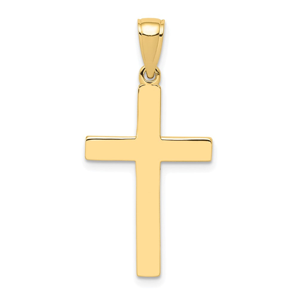 10k Yellow Gold 15 mm Polished Cross Pendant (1.36 grams)